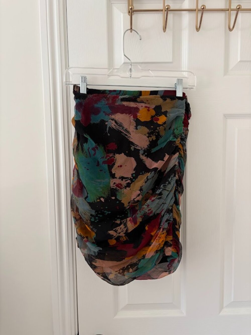 Y2K Vintage Moschino Off-the-Shoulder Silk Skirt Set - Picture 4 of 5
